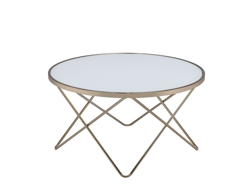 ACME Valora Coffee Table, Champagne & Frosted Glass