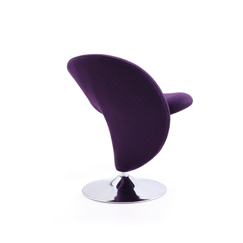 Curl Purple Swivel Accent Chair
