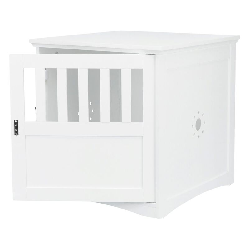 TRIXIE 1-Door 20" Wooden Indoor Furniture Style Crate for Small Dogs, White image number 3