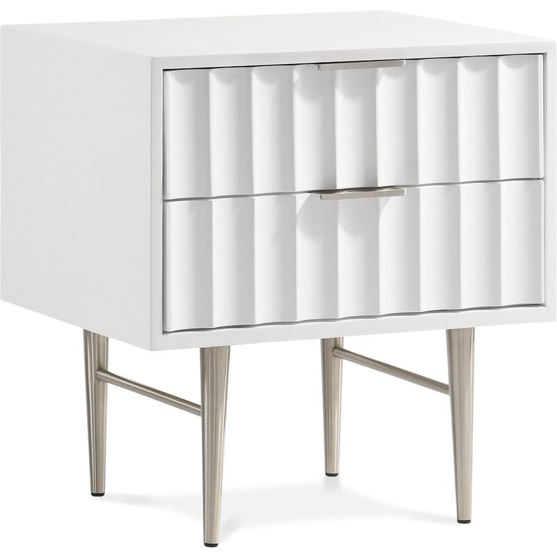Meridian Furniture Modernist White Gloss Night Stand