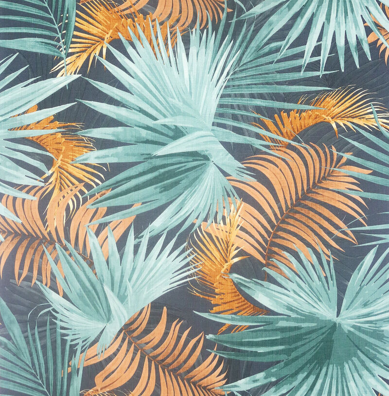 Esau Teal Jungle Palms Wallpaper image number 0