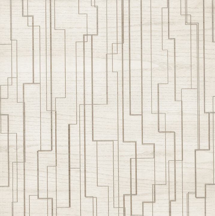 Inlay Line White Wallpaper