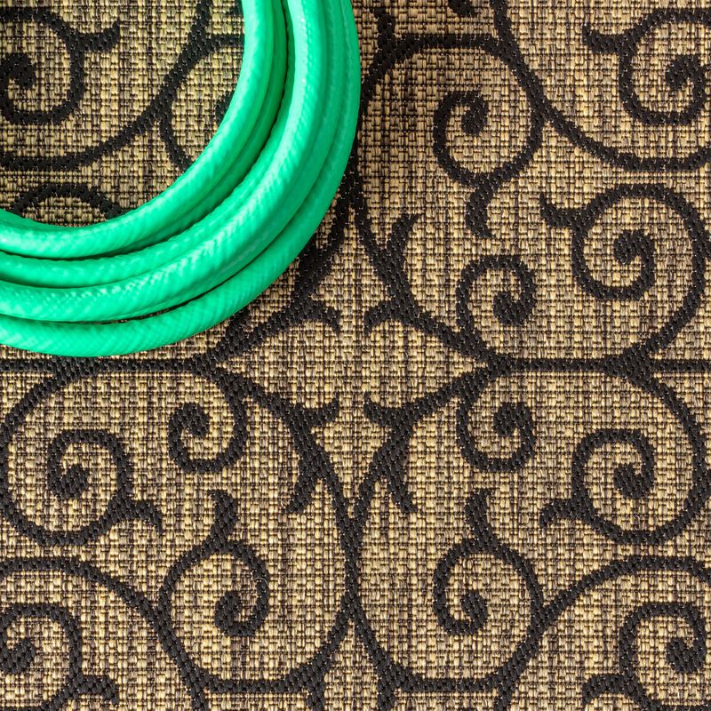 Madrid Vintage Filigree Textured Weave Area Rug