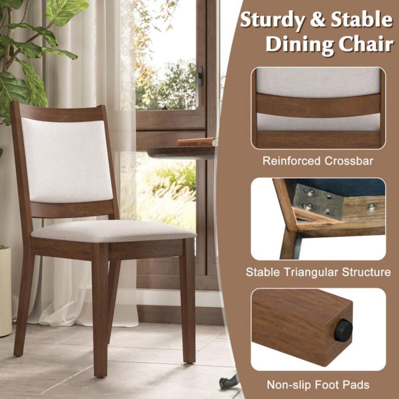 Modern Upholstered Dining Chairs Set of 2 for Kitchen or Dining Room Comfort and Style image number 6