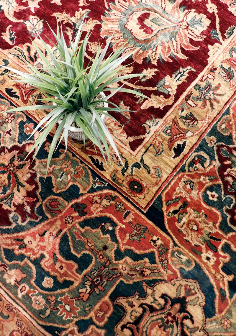 Pasargad Home Crown Jewel Agra Hand-Knotted Lamb's Wool Area Rug-12' 4" X 15' 6" image number 2