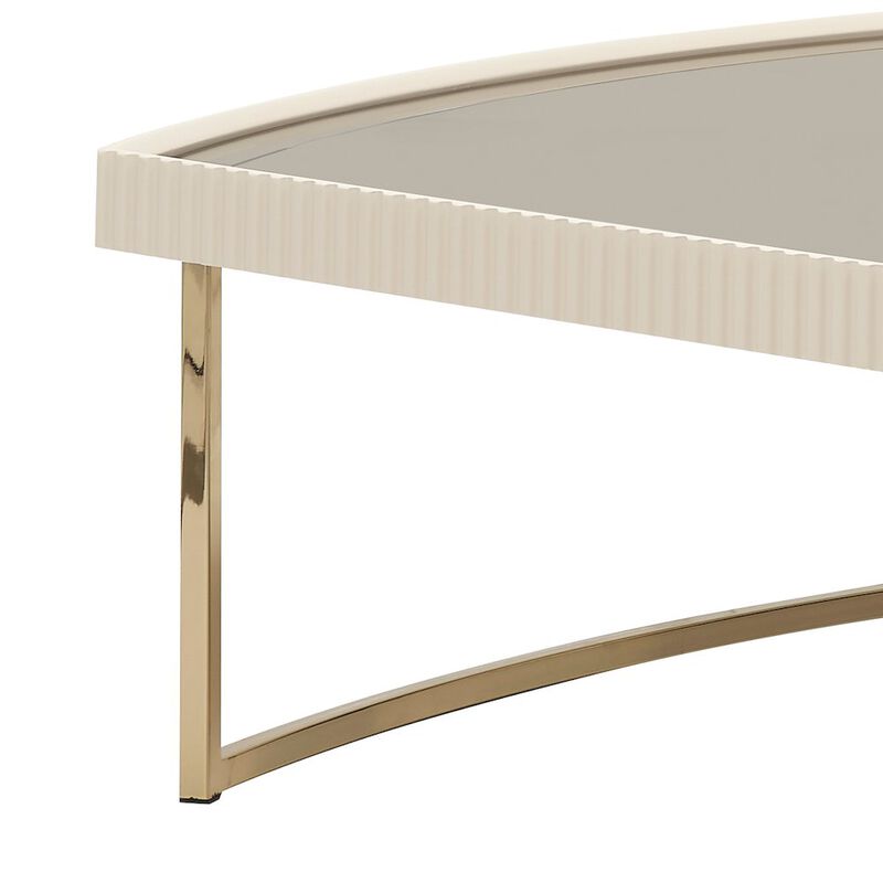 Michael Amini Lisbon Cocktail Table - Silken Matte Cream image number 5