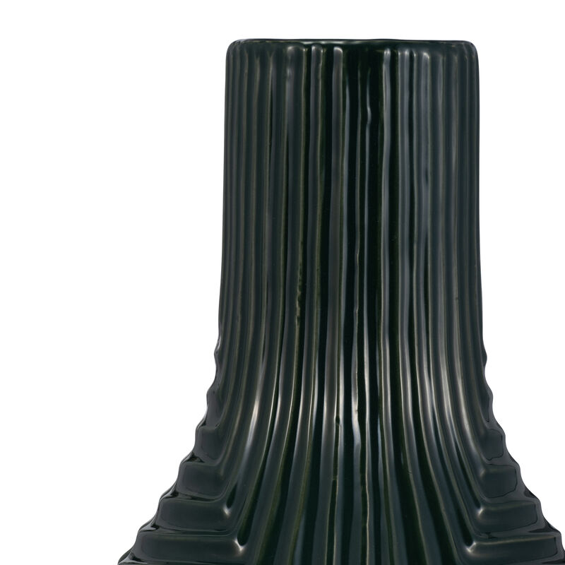 16" Tribal Vase, Forest Green image number 3