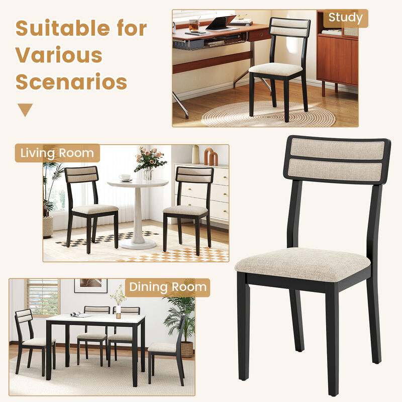 Set of 4 Modern Dining Chairs, Ergonomic Tilt Backrest for Dining Room image number 7