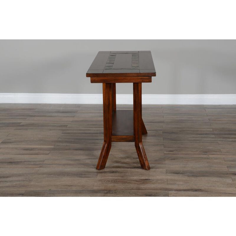 Sunny Designs Santa Fe 48.5 Traditional Wood Sofa Table in Dark Chocolate