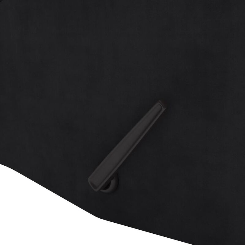 ProLounger Wall Hugger Recliner in Black Microfiber with Square Tufted Back image number 1