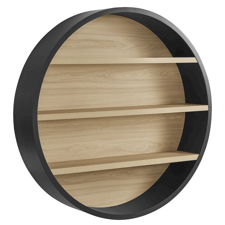 Romy 47" Round Wall Book Shelf