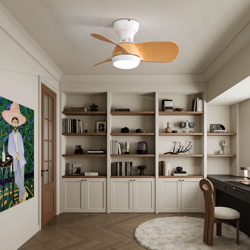 ELEMENT ACE 52 Inch Indoor Ceiling Fan With Dimmable LED Light 3 Solid Wood Blades Remote Control Reversible DC Motor image number 4