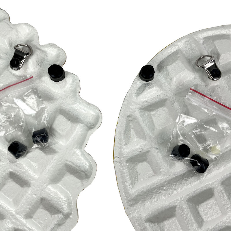 Set of 2 Cast Iron Waffle Trivets Plaques Kitchen Decor Zeckos image number 4