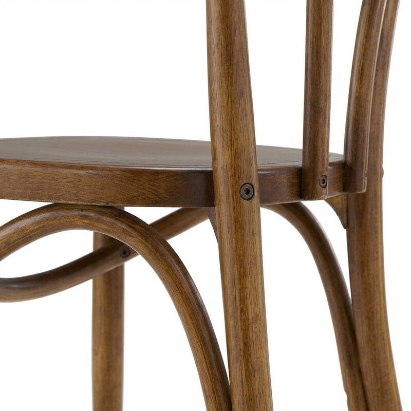 Wood Dining Side Chair with Padded Backrest and Compact Design image number 3