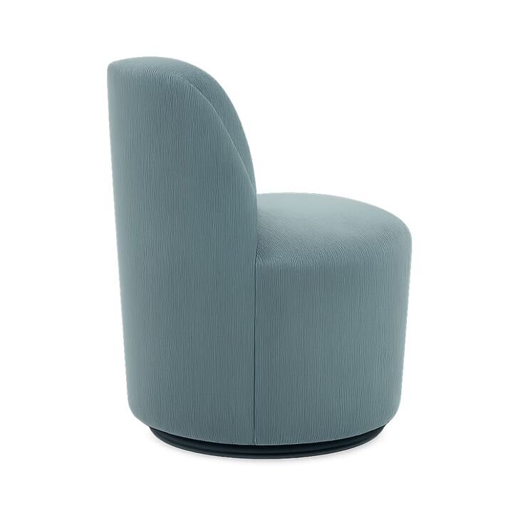 GOODSILO 360 Degree Swivel Armless Upholstered Accent Chair, Drum Seating for Dining, Bedroom, Living Room, Vanity, Small Spaces