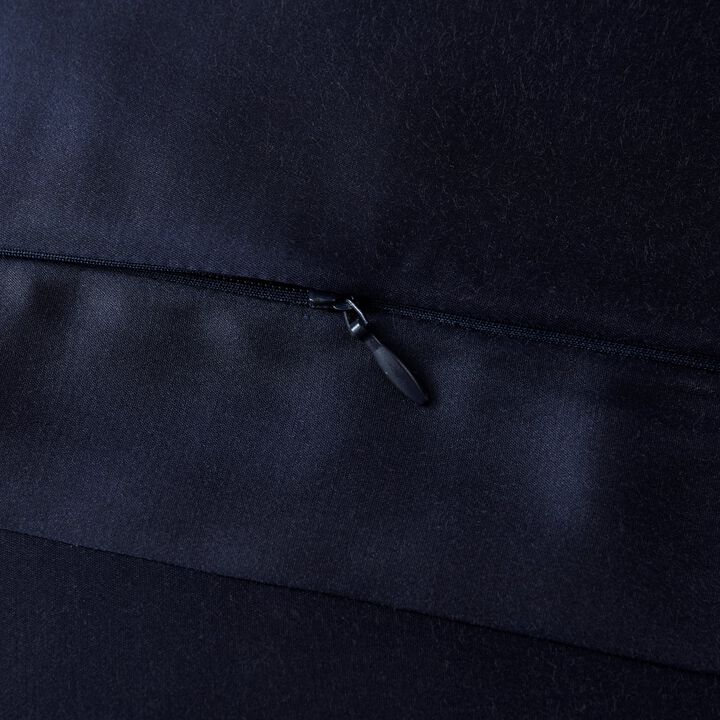 High Shine Navy Euro Sham