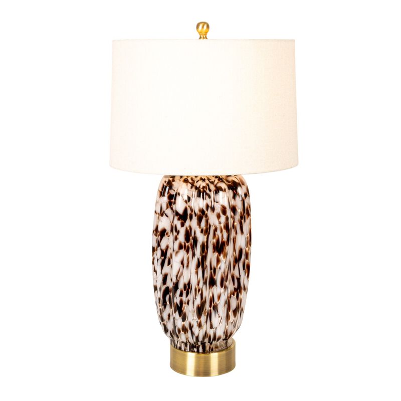 Art Glass Table Lamp with Gold Base image number 6