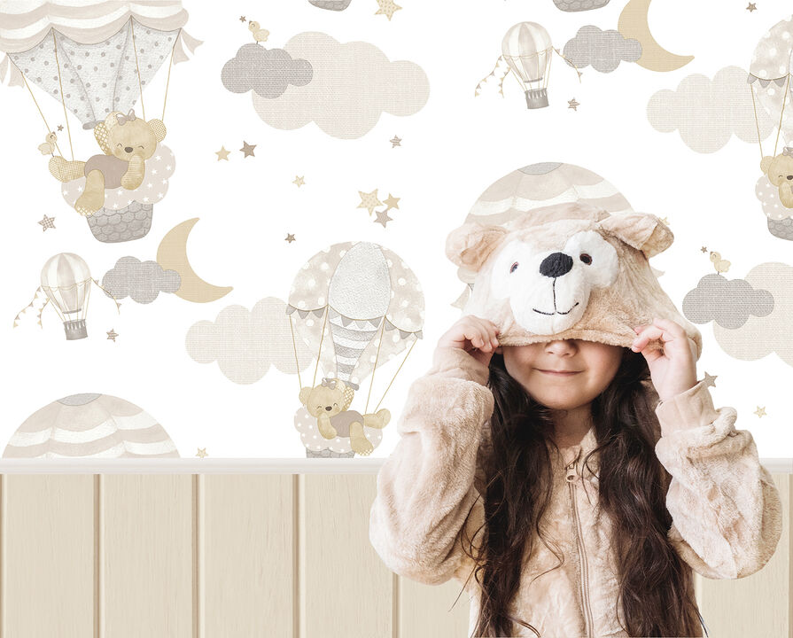 Little Explorers 2 Wood Beige Wallpaper 14877