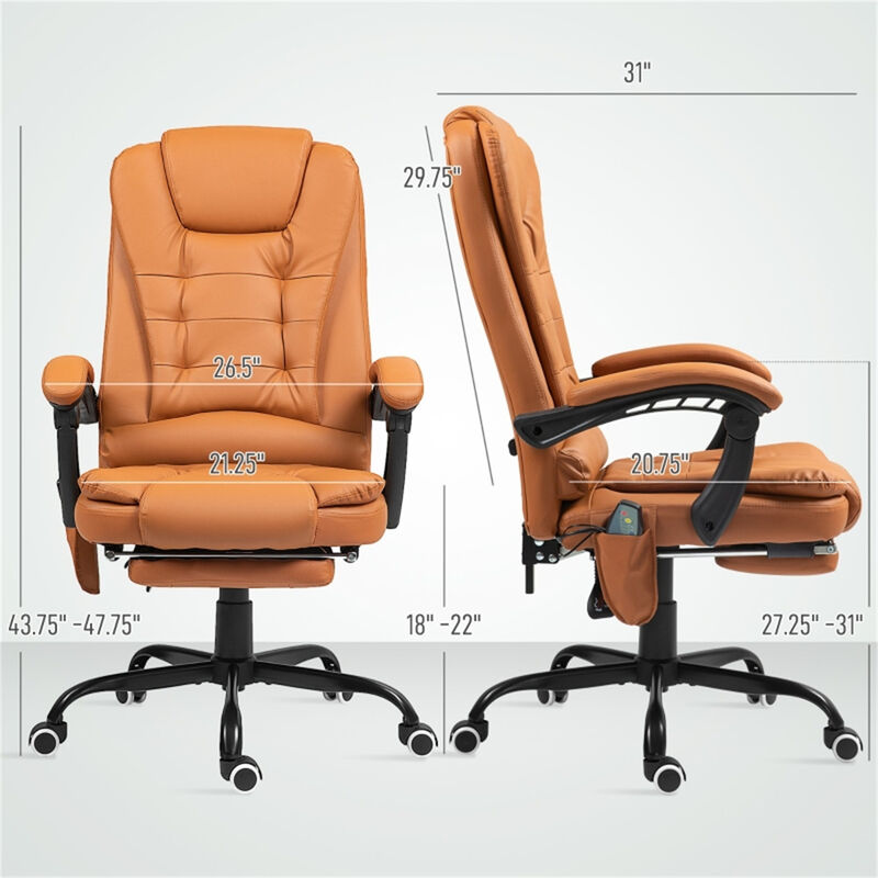 Massage Office Chair &ndash; Ergonomic Adjustable Desk Chair with Support