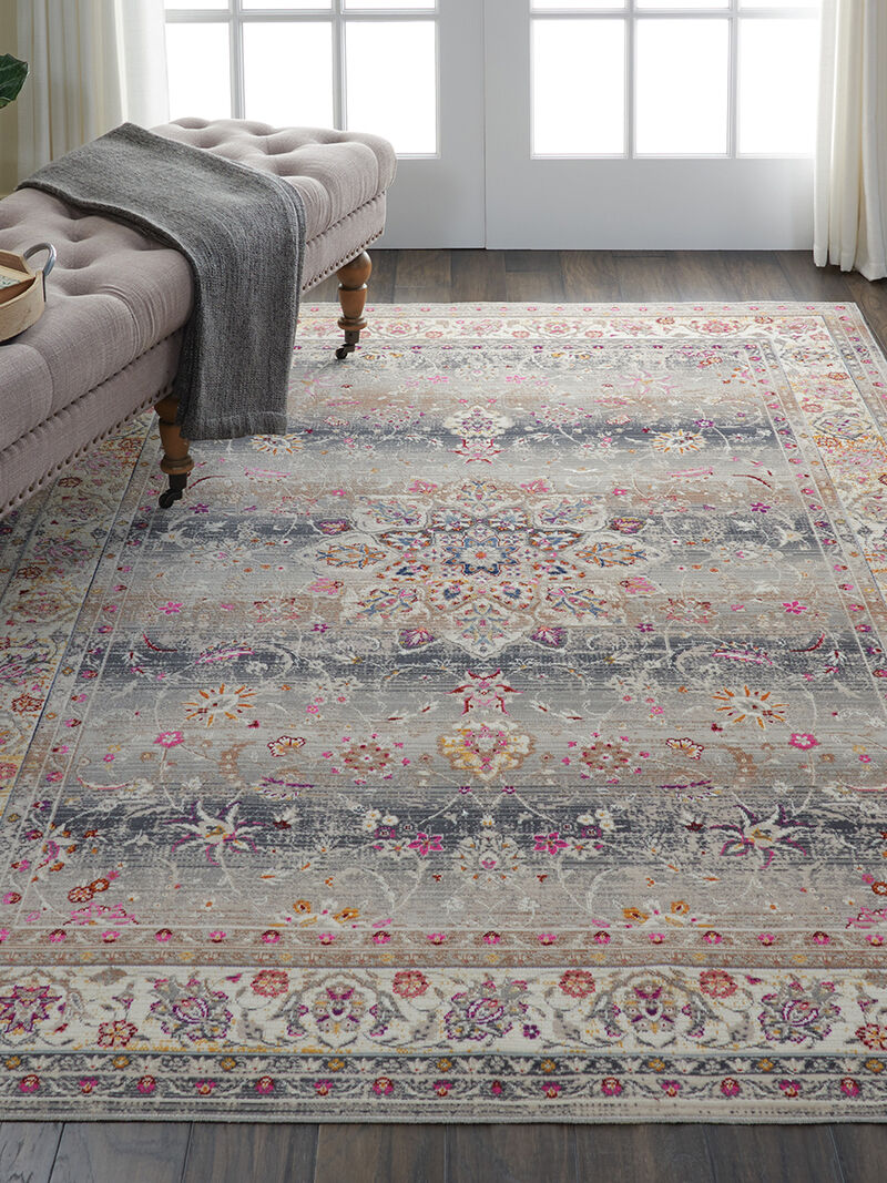 Vintage Kashan VKA01 Gray 4' x 6' Rug