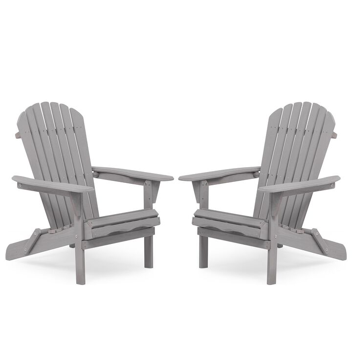 Hivvago Cedar Wood Patio Chair Set of 2