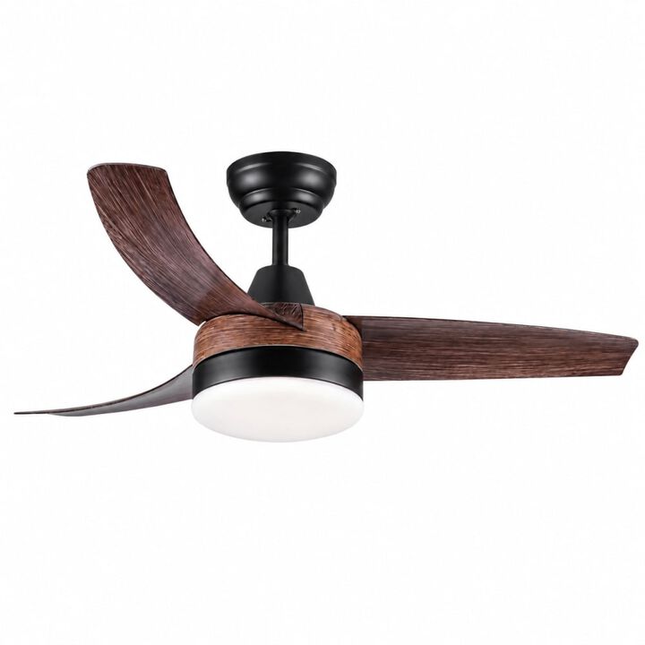 ELEMENT ACE 42 Inch LED Ceiling Fan with Reversible Energy-Saving Quiet Motor, 6-Speed Remote Control with Light Dimmer, Easy Mount for Year-Round Indoor Home Use