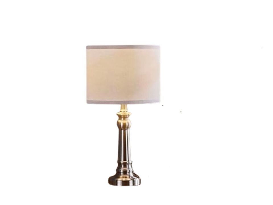 LED Modern Metal Home Decor Lamps Set Of 2 For Living Room Bulbs Included White