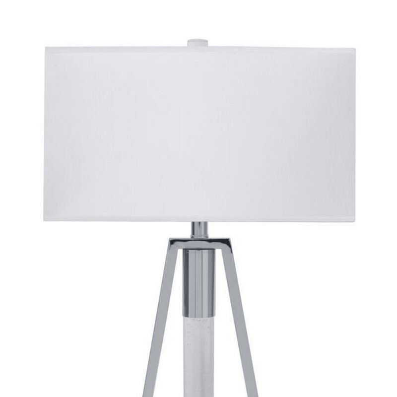 Night tube Table Lamp Chrome Metal and Acrylic LED Light