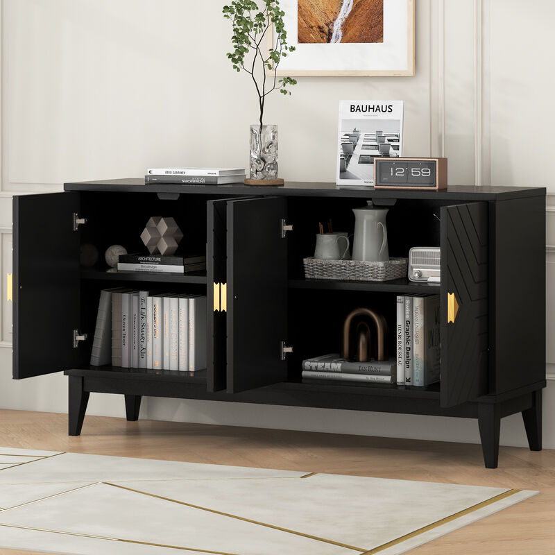 Merax Sideboard Storage Cabinet with 4 Doors