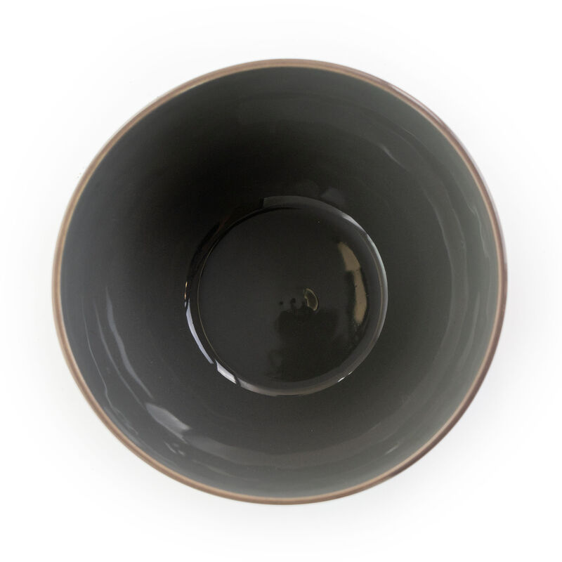 Elama Tahitian Diamond 16 Piece Stoneware Dinnerware Set in Slate and Pearl