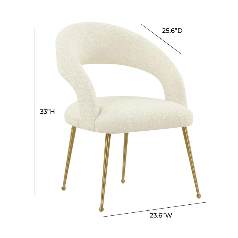 Casafoyer Rocco Cream Performance Boucle Dining Chair image number 5