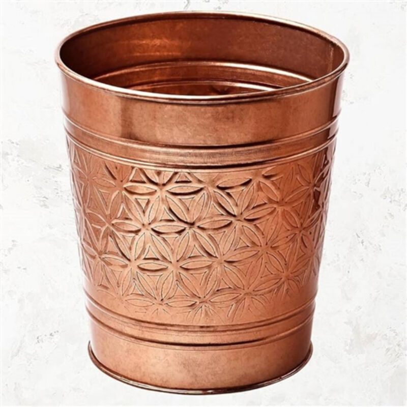 Metal Waste Basket&ndash; Bathroom or Bedroom Trash Can image number 0