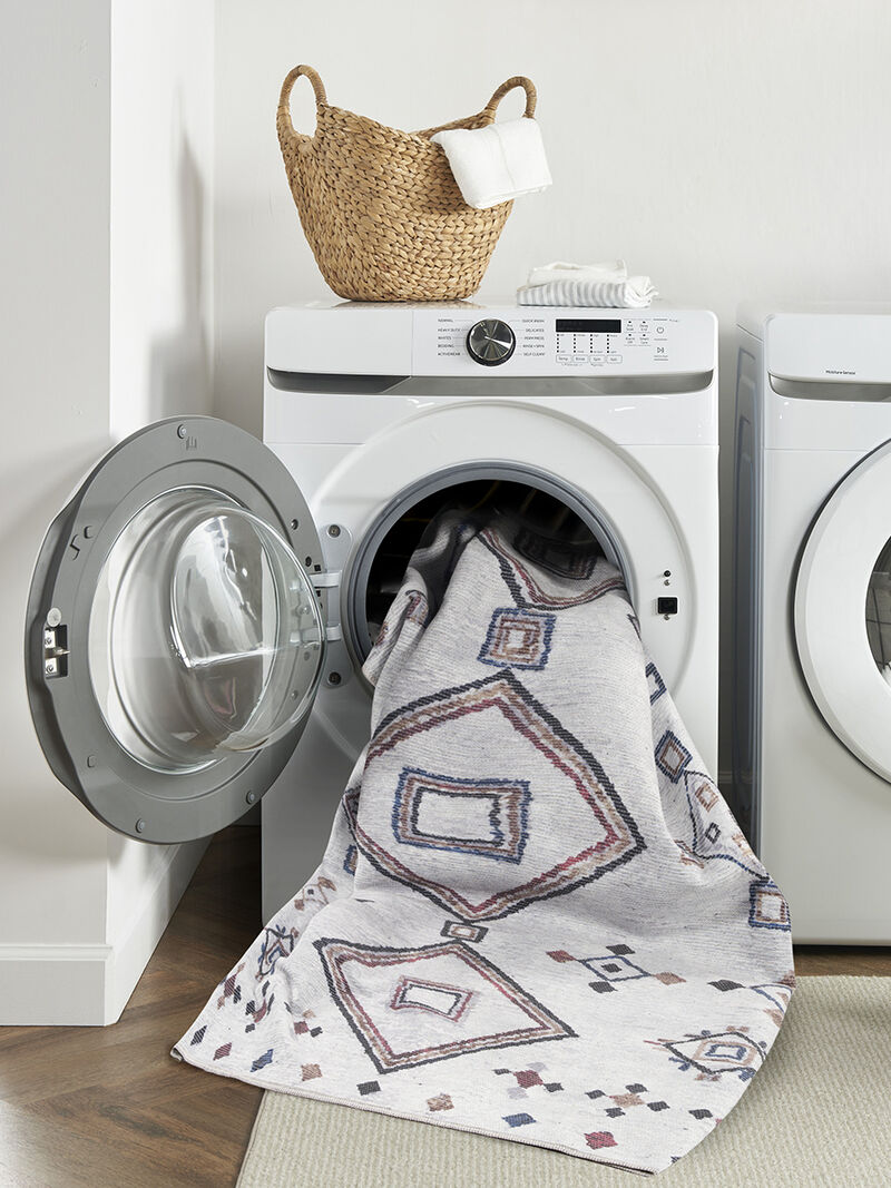 Machine Washable Series 1 SR108 Ivory/Multicolor 2'2" x 10' Rug