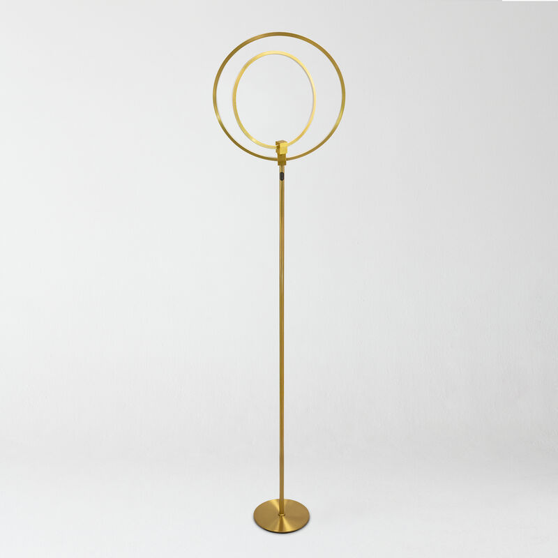 Eclipse Gold Brass LED Floor Lamp