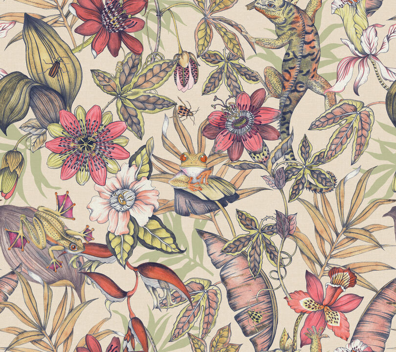 Rainforest Cream Wallpaper (Set of 2)