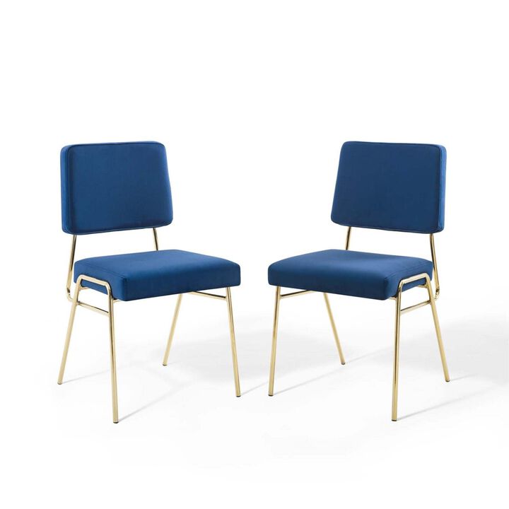 Modway Craft Dining Chair, Gold Navy
