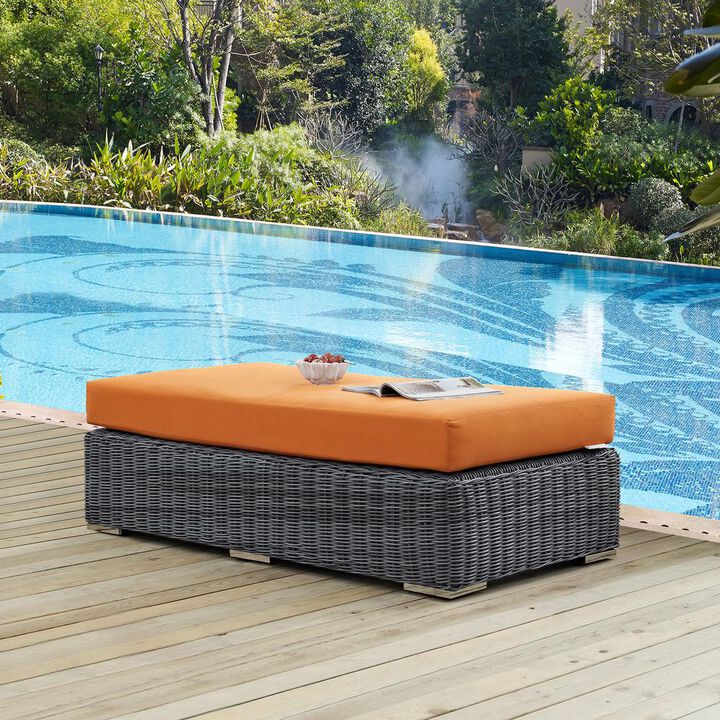 Summon Outdoor Patio Sunbrella Rectangle Ottoman