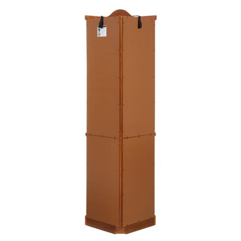 Elegant Glass Curio Cabinet with Lights and Adjustable Shelves