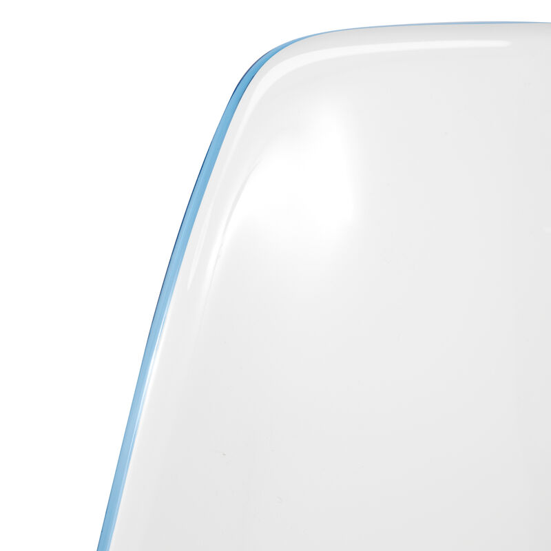 LeisureMod Acrylic Dining Chairs with Chrome Eiffel Base and Curved Back Design - Ergonomic & Lightweight Accent Side Chairs for Mid-Century Home