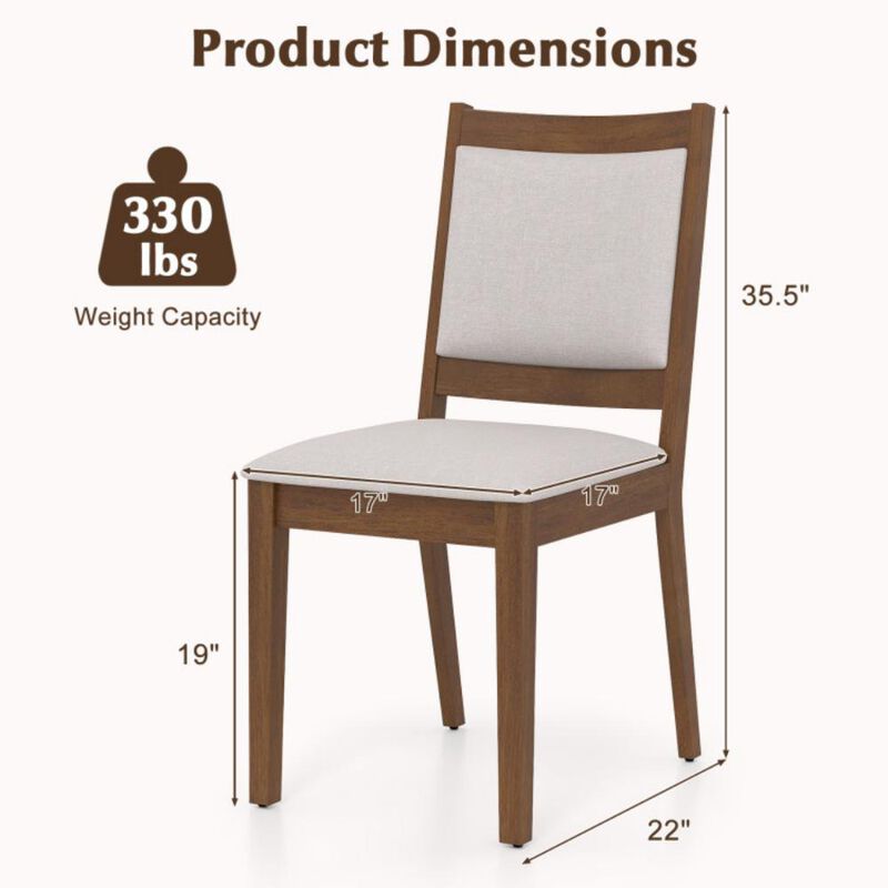 Modern Upholstered Dining Chairs Set of 2 for Kitchen or Dining Room Comfort and Style image number 3
