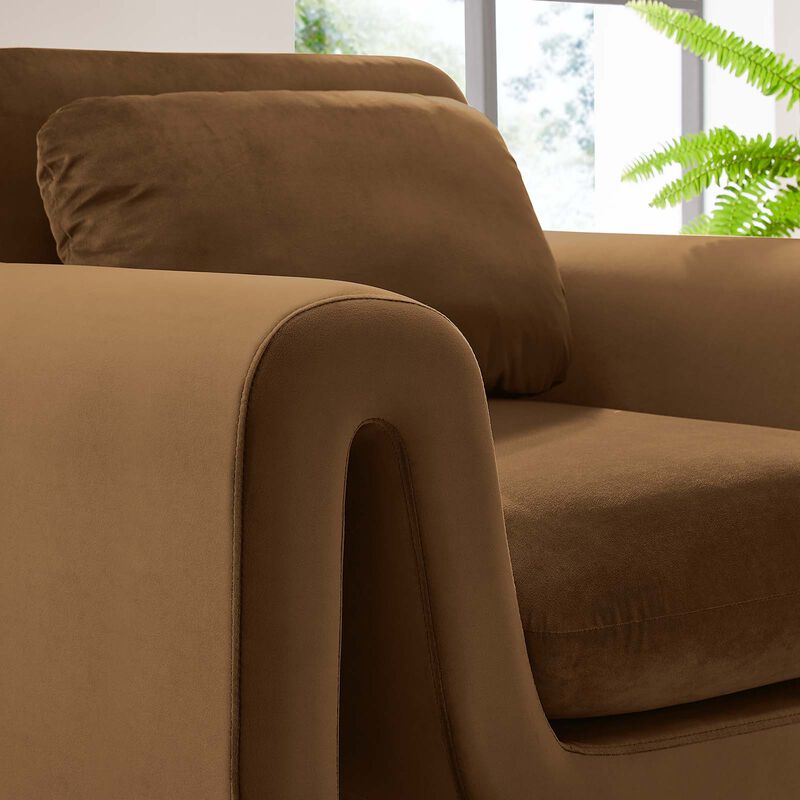 Waverly Performance Velvet Armchair image number 1