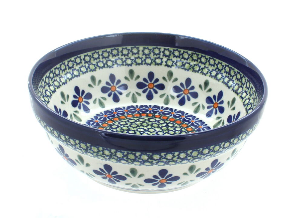 Blue Rose Polish Pottery Winter Nights Cereal/Soup Bowl