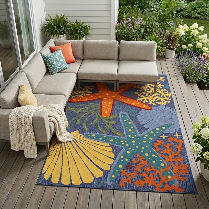 HomeRoots Indoor Outdoor Area Rug