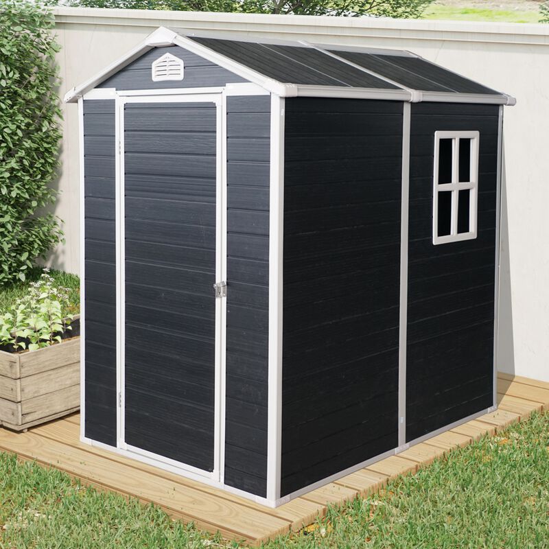 4 ft x 6 ft Outdoor plastic Storage Shed with floor image number 1