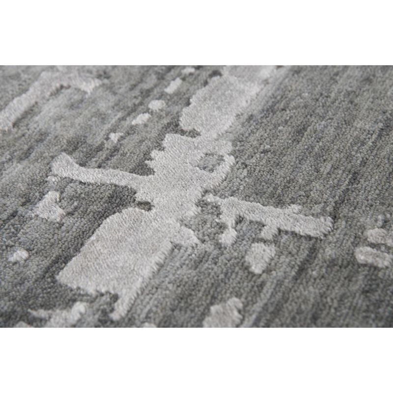 Hybrid Cut Pile Wool/ Tencel Rug, 9' x 12'