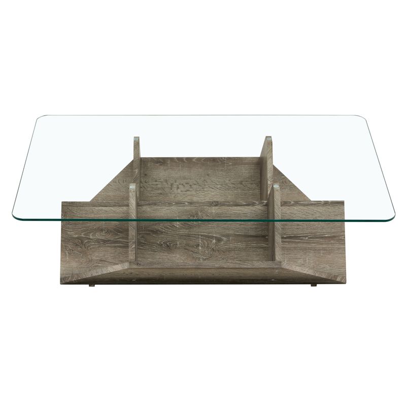 Molcul Tempered Glass & MDF Coffee Table image number 8