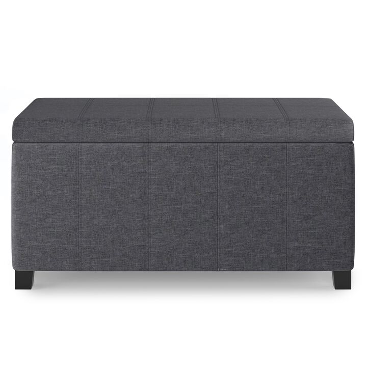 Dover 36 in Wide Rectangle Storage Ottoman Bench