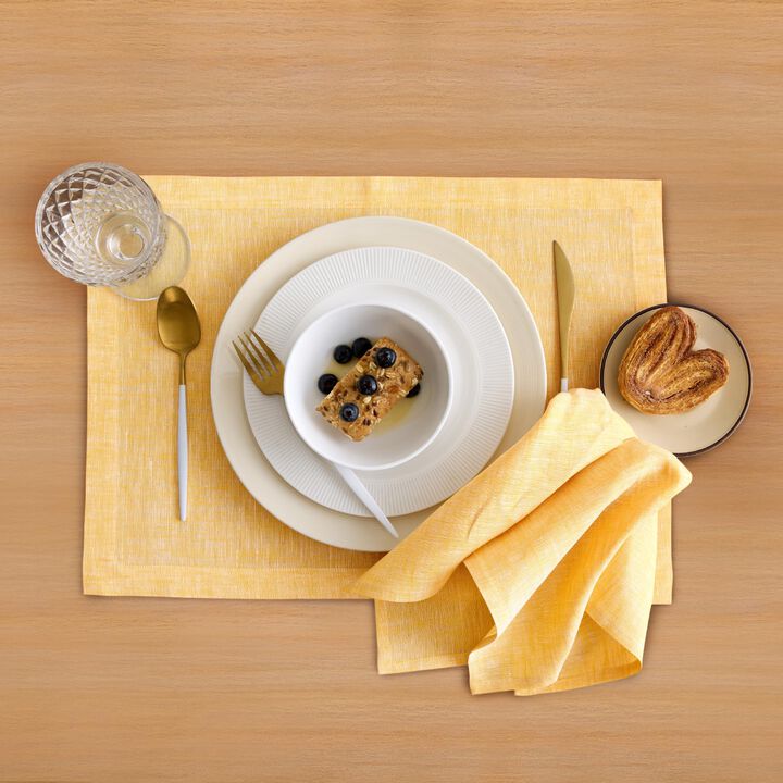 Solino Home 100% Pure Linen Dinner Napkins 20 x 20 Inch Set of 4 - Athena