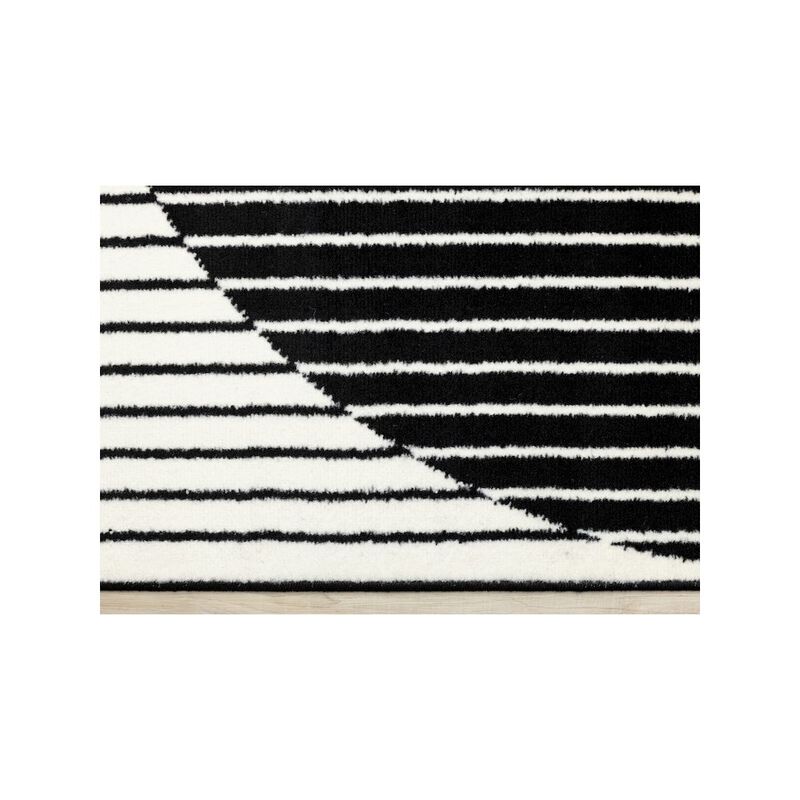 Novelle Home Functional Style Black White Modern Rug, 7'9 x 10'6 image number 2