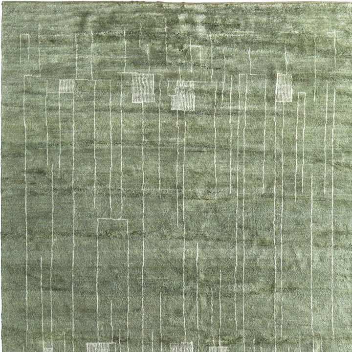 HomeRoots Abstract Hand Knotted Area Rug